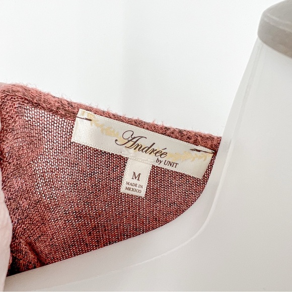 ANDREE BY UNIT Rust Cardigan - Picture 3 of 4